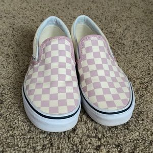 Pink checkered vans